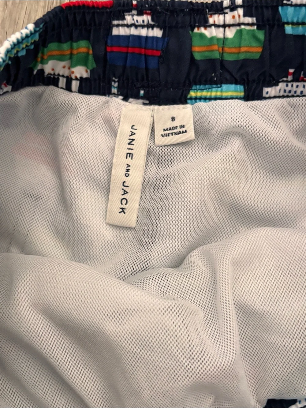 Janie & Jack Swim Shorts Trunks  Boys Size 8 EUC